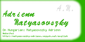 adrienn matyasovszky business card